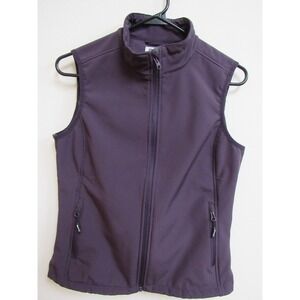 Outdoor Ventures Womens Softshell Fleece Lined Vest Purple Full Zip Small